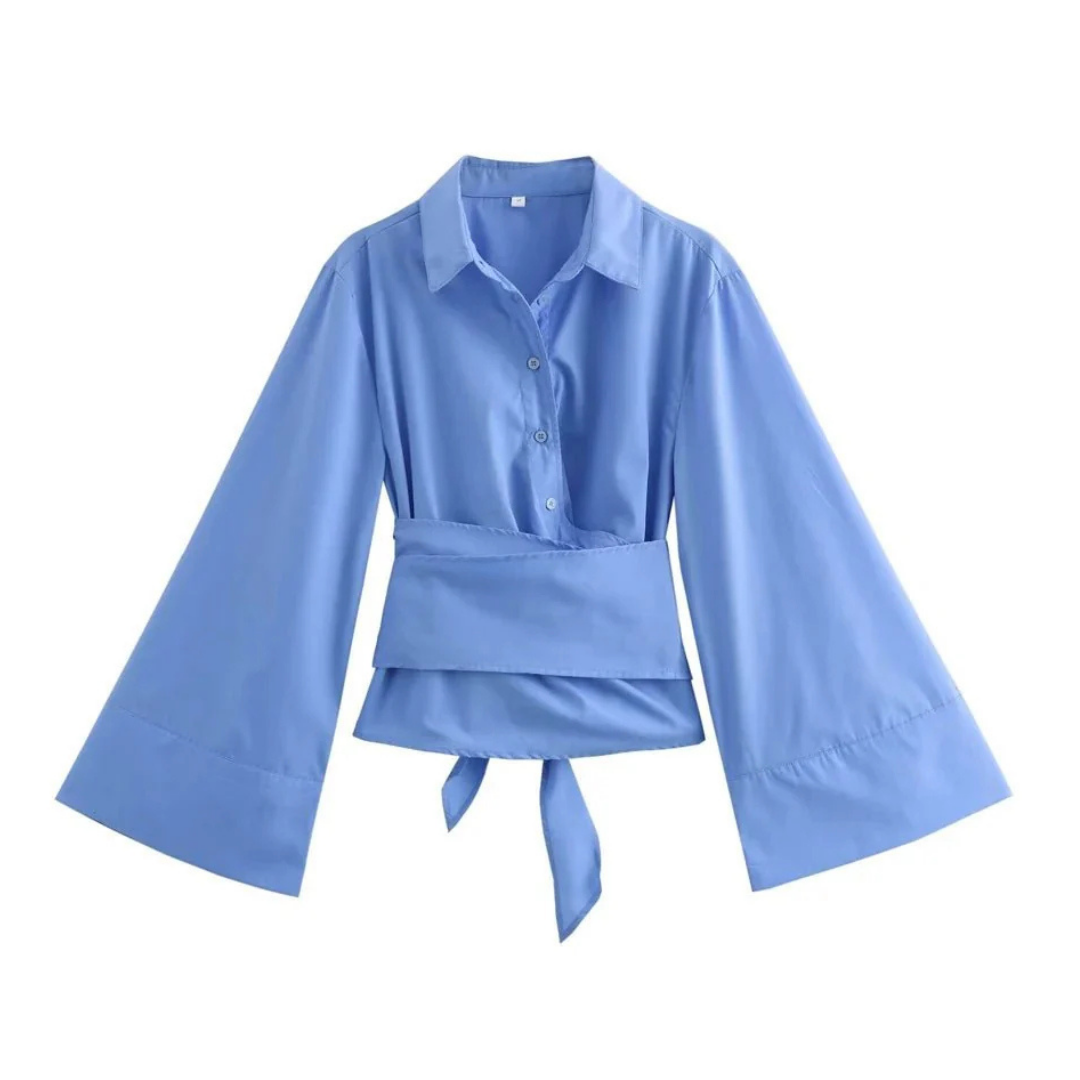 Stilvolles langärmeliges Kimonohemd für Damen - eine elegante und modische Wahl für jeden Anlass