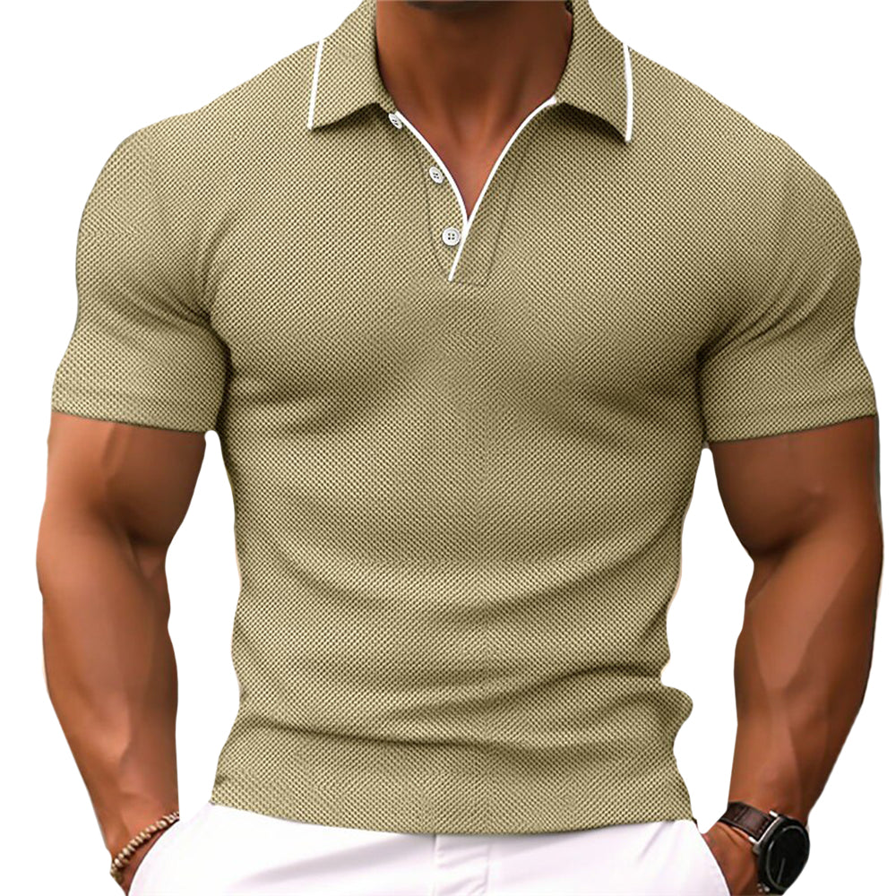 Modisches Herren-Poloshirt mit schmaler Passform und markanter Knopfleiste