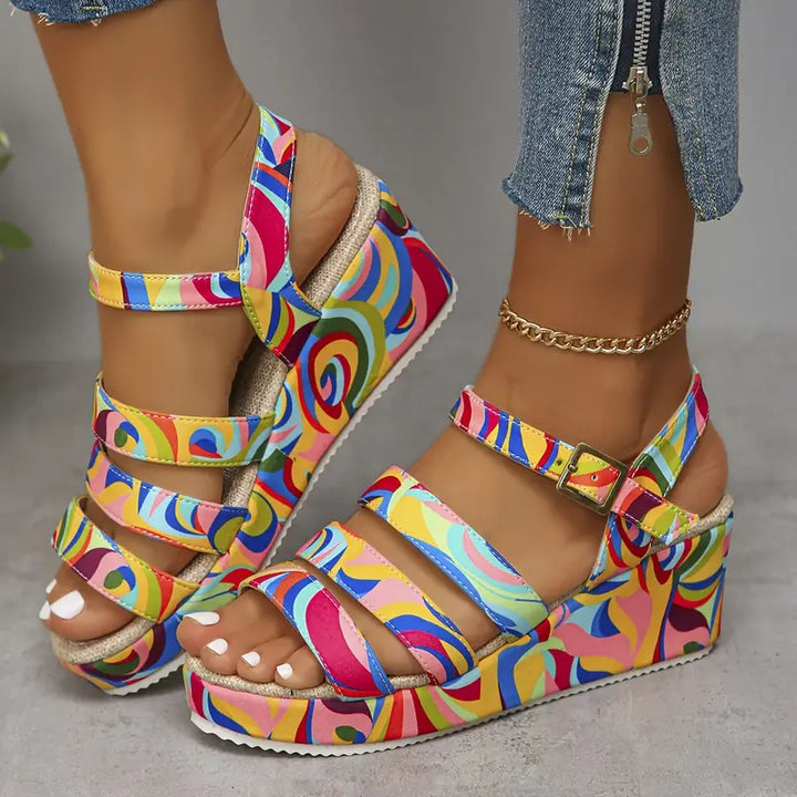 Modische bunte Keilsandalen für Damen – Stilvoll und trendy für jeden Anlass