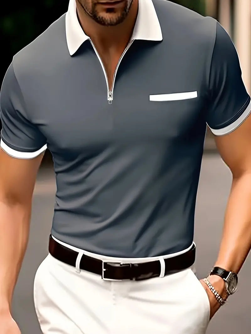 Herren-Golfshirt mit luftigem V-Ausschnitt für maximalen Komfort