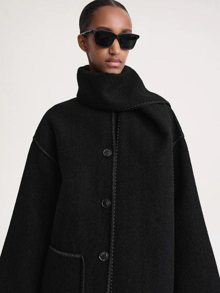 Modische Damenjacke mit elegantem Schal für außergewöhnlichen Komfort und einen raffinierten Look