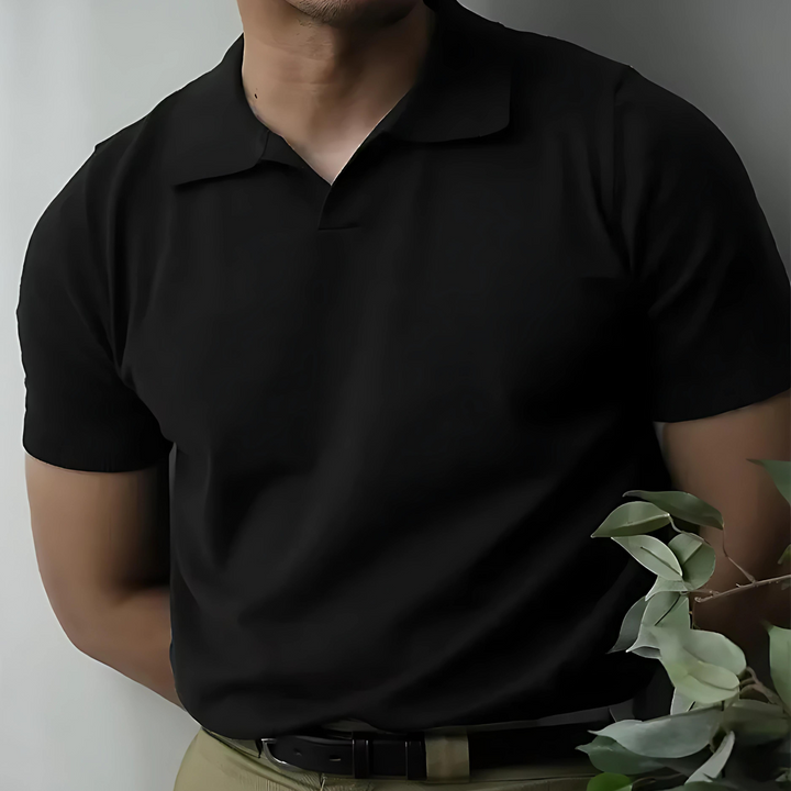 Stilvolles und vielseitiges Herren-Poloshirt mit elegantem Rundhalsausschnitt