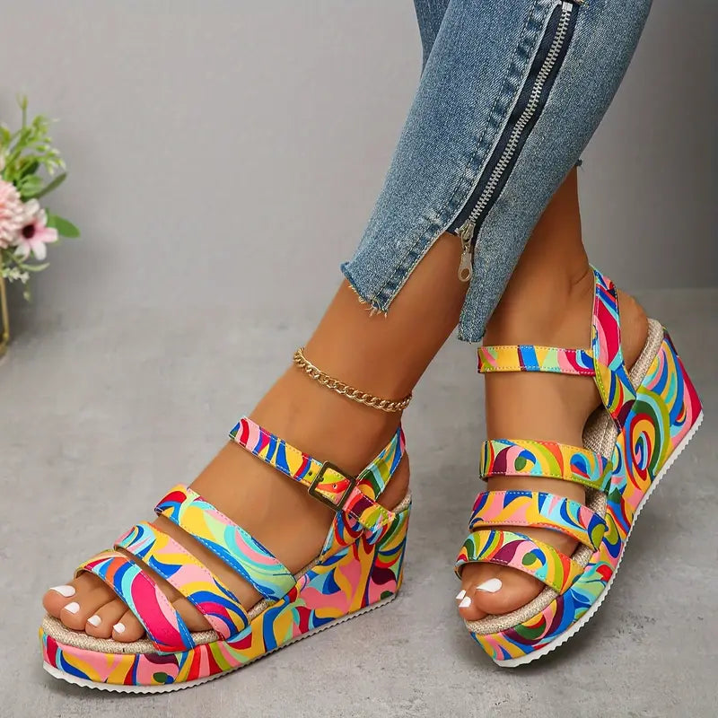 Modische bunte Keilsandalen für Damen – Stilvoll und trendy für jeden Anlass