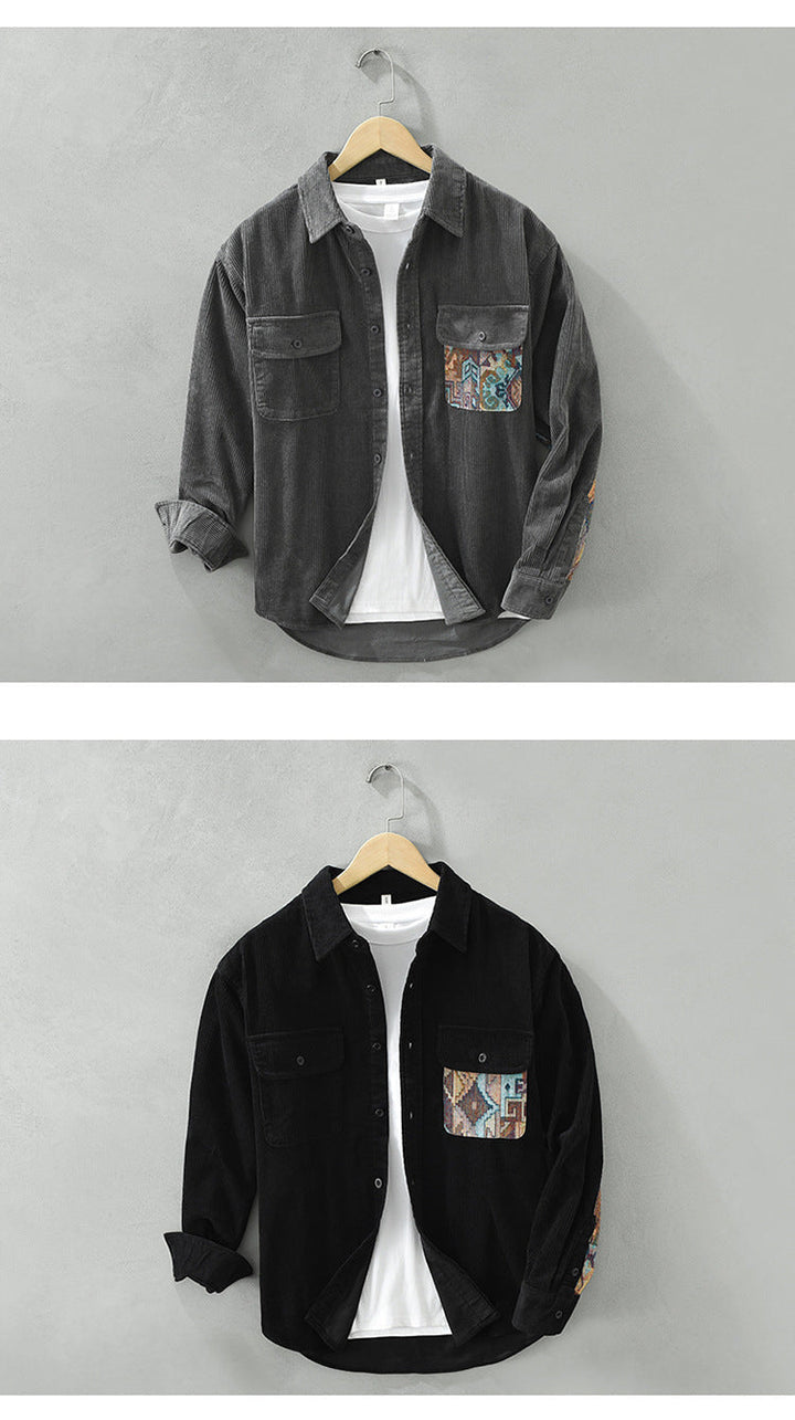 Stilvolles Herrenhemd im Vintage-Look aus besonders weicher und hochwertiger Baumwolle