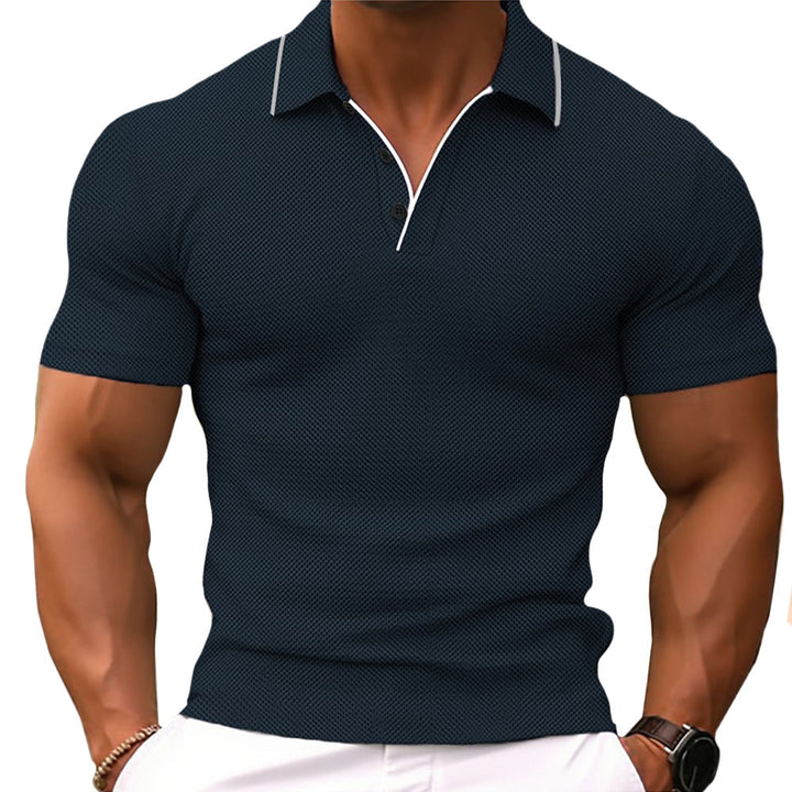 Modisches Herren-Poloshirt mit schmaler Passform und markanter Knopfleiste