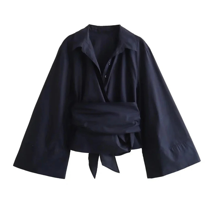 Stilvolles langärmeliges Kimonohemd für Damen - eine elegante und modische Wahl für jeden Anlass