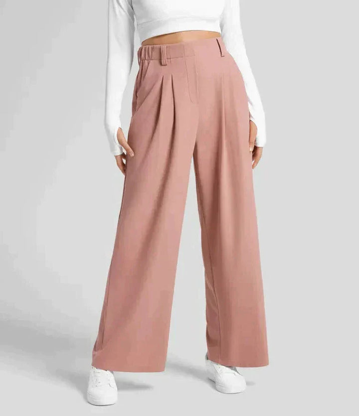 Stylowe damskie spodnie biurowe z wysokim stanem – elegancki i profesjonalny wygląd