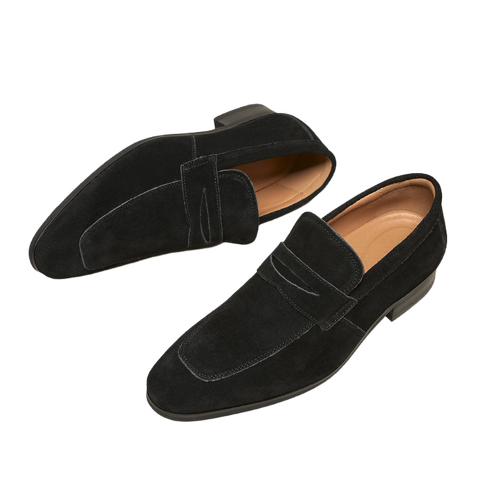 Elegante Herren-Slipper mit modischem Wildlederriemen