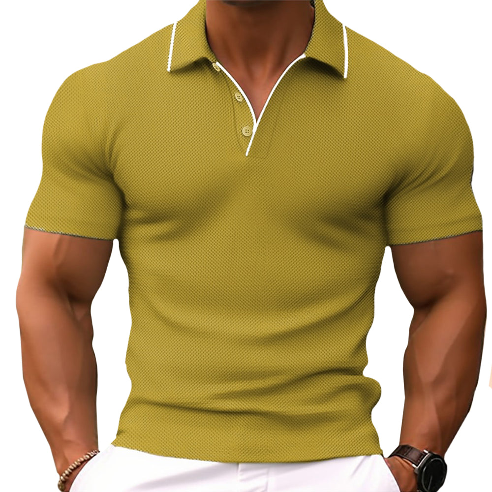 Modisches Herren-Poloshirt mit schmaler Passform und markanter Knopfleiste