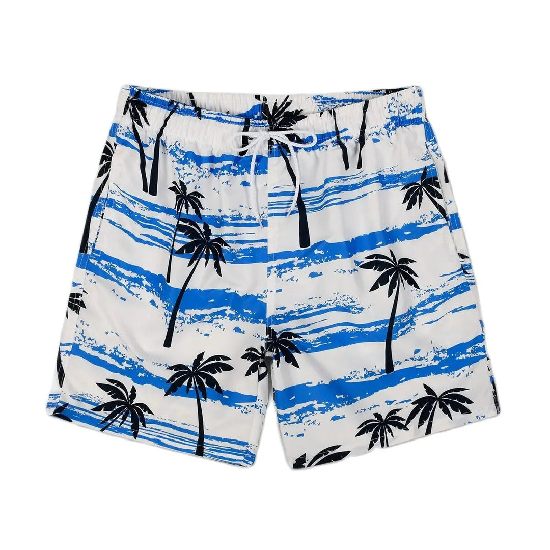 Matias stijlvolle witte zwemshort met trendy boomprint voor een frisse en modieuze look