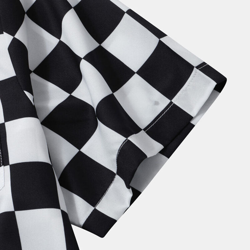 Modisches kariertes Kurzarmhemd für Herren - eine vielseitige Wahl für jede Gelegenheit