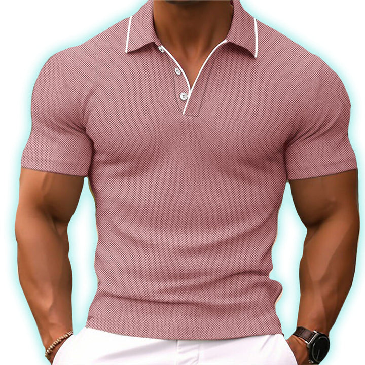 Modisches Herren-Poloshirt mit schmaler Passform und markanter Knopfleiste