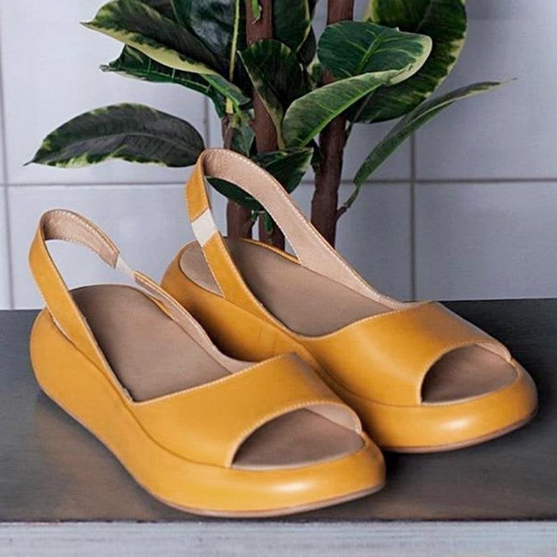 Stilvolle und bequeme offene Plateausandalen für Damen für einen eleganten Look