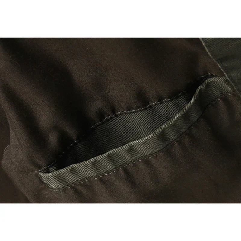 Stylische langärmelige Herren-Motorradjacke mit modernem Reißverschluss - eine elegante und bequeme Wahl für jede Strecke