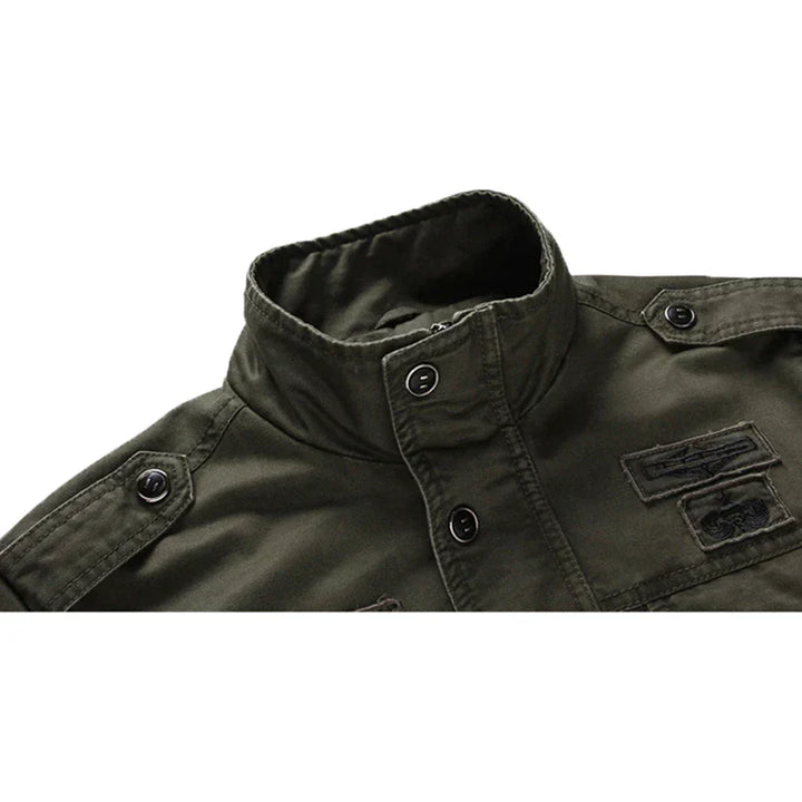 Stylische langärmelige Herren-Motorradjacke mit modernem Reißverschluss - eine elegante und bequeme Wahl für jede Strecke