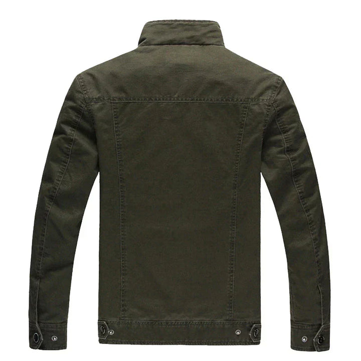 Stylische langärmelige Herren-Motorradjacke mit modernem Reißverschluss - eine elegante und bequeme Wahl für jede Strecke
