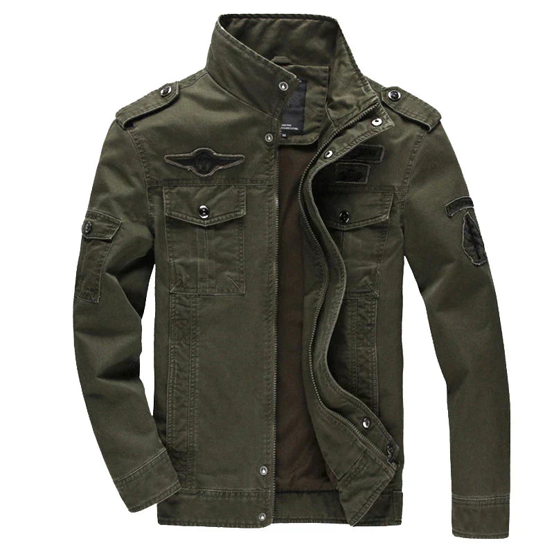 Stylische langärmelige Herren-Motorradjacke mit modernem Reißverschluss - eine elegante und bequeme Wahl für jede Strecke