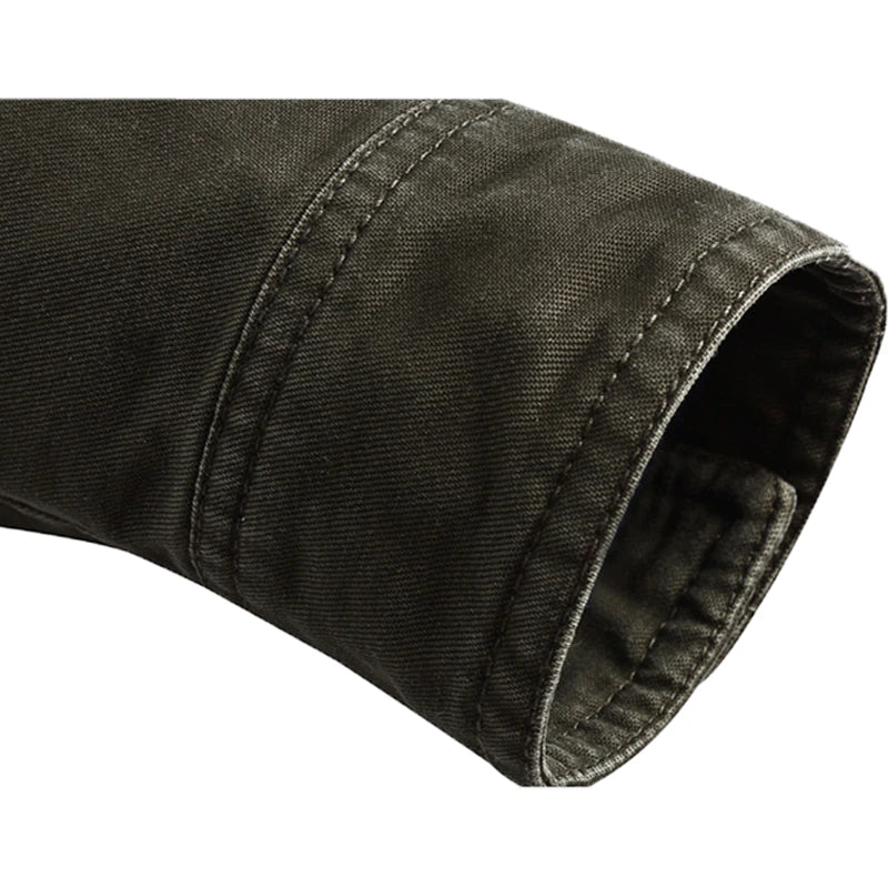 Stylische langärmelige Herren-Motorradjacke mit modernem Reißverschluss - eine elegante und bequeme Wahl für jede Strecke