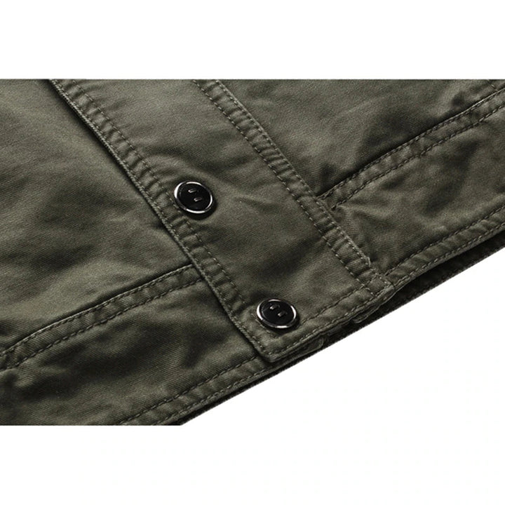 Stylische langärmelige Herren-Motorradjacke mit modernem Reißverschluss - eine elegante und bequeme Wahl für jede Strecke