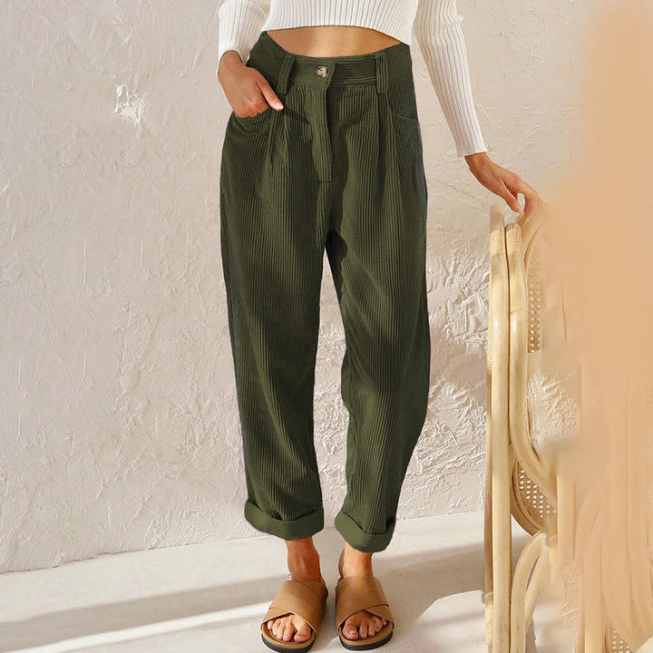 Stylische Damenhose mit hoher Taille für einen eleganten und modischen Look