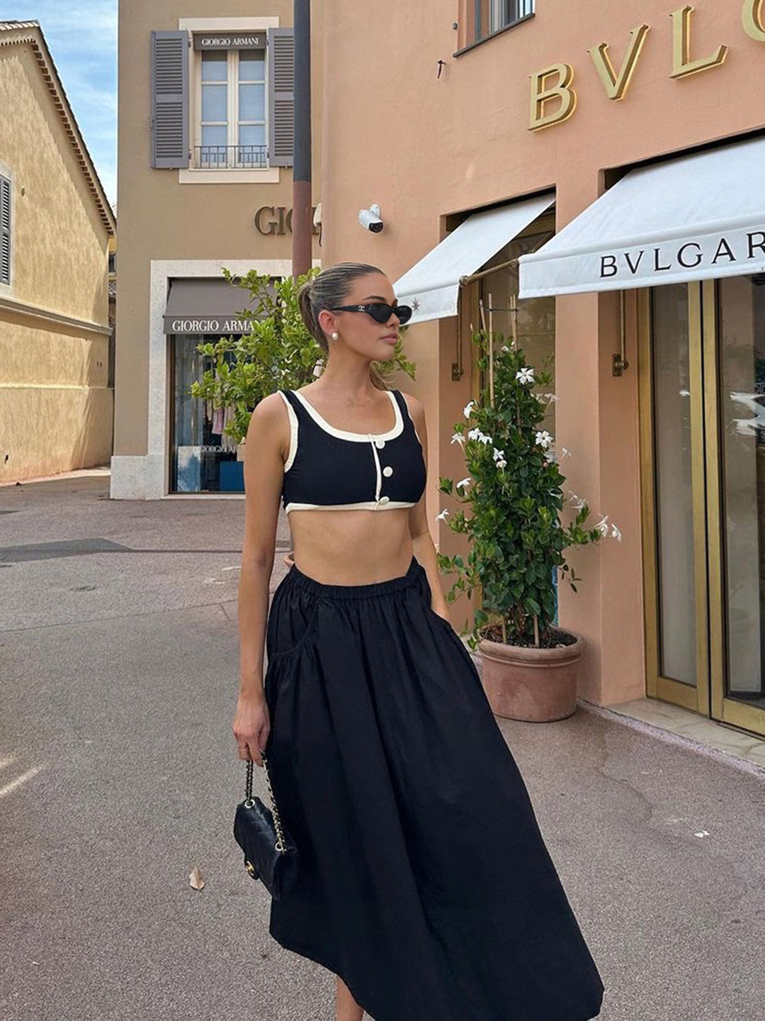 Riah | Vintage Geïnspireerde Retro Bikini Set met Schattige Knopen Details