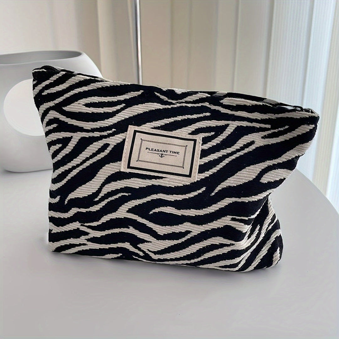 Marisha | Zebra Make-up Tasje met Statement Print - Trendy en Functioneel Opberggemak