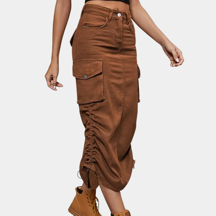 Stijlvolle Retro Dames Cargo Rok - Emma voor Een Chic en Comfortabel Look