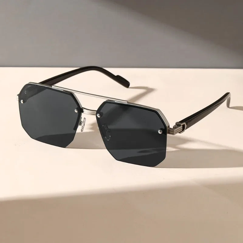 Elegante geometrische Sonnenbrille für Herren – stilvoller moderner Look