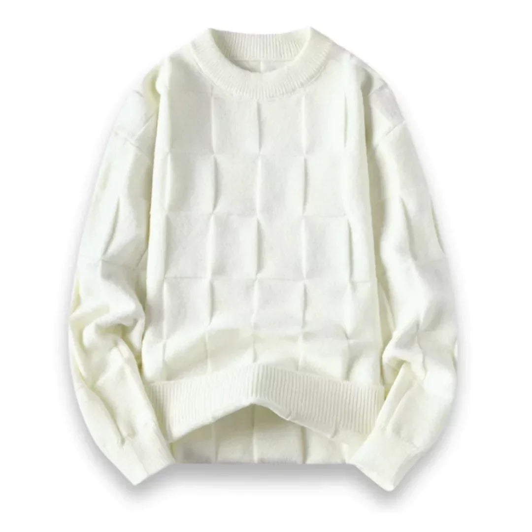 Stylowy męski sweter z dzianiny z wysokiej jakości bawełny - klasyczny i ponadczasowy design