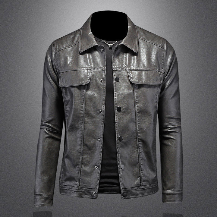 Ekskluzywna Męska Kurtka Biker Premium - Stylowa i Swobodna na Rockowy Look