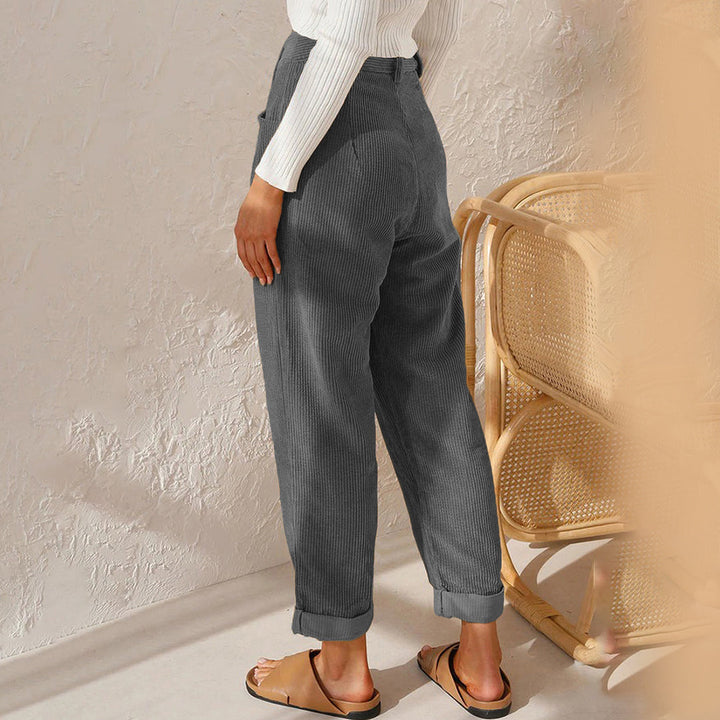 Stylische Damenhose mit hoher Taille für einen eleganten und modischen Look