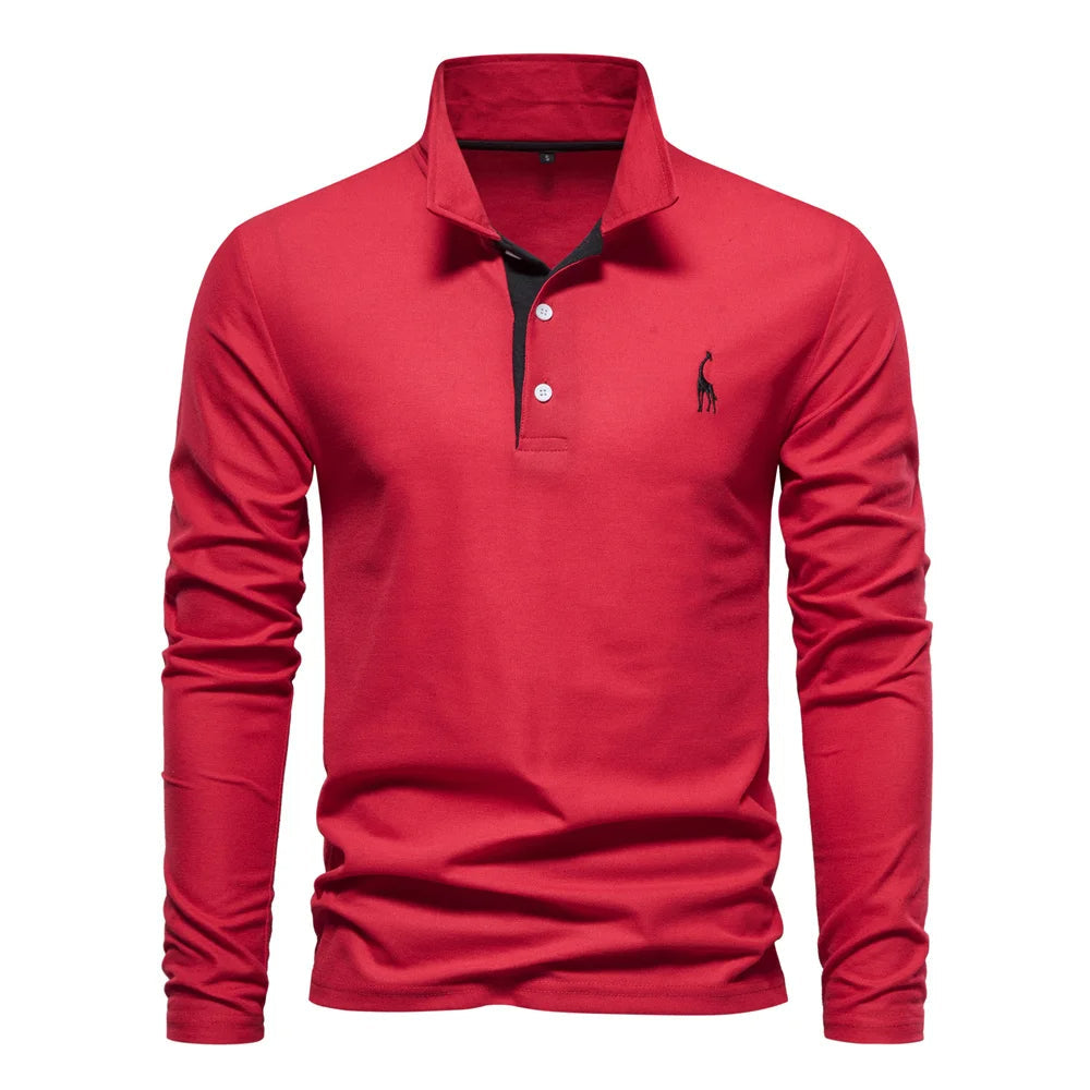 Stylowy męski sweter polo z długim rękawem – komfort i elegancja na co dzień