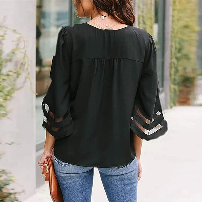 Modische Sommerbluse für Damen mit elegantem Hawaii-Muster