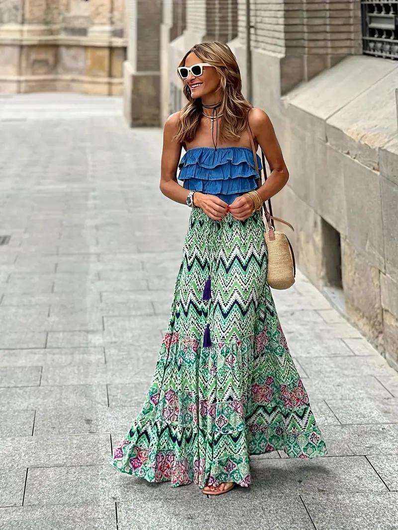 Stylowa damska spódnica maxi na eleganckie okazje