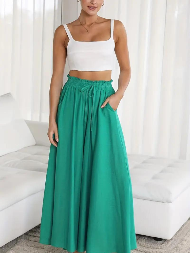 Stylowe i eleganckie damskie spodnie z wysokim stanem dla modnego wyglądu