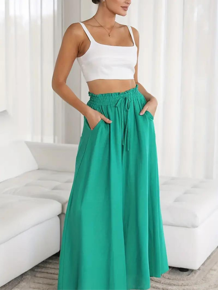 Stylowe i eleganckie damskie spodnie z wysokim stanem dla modnego wyglądu