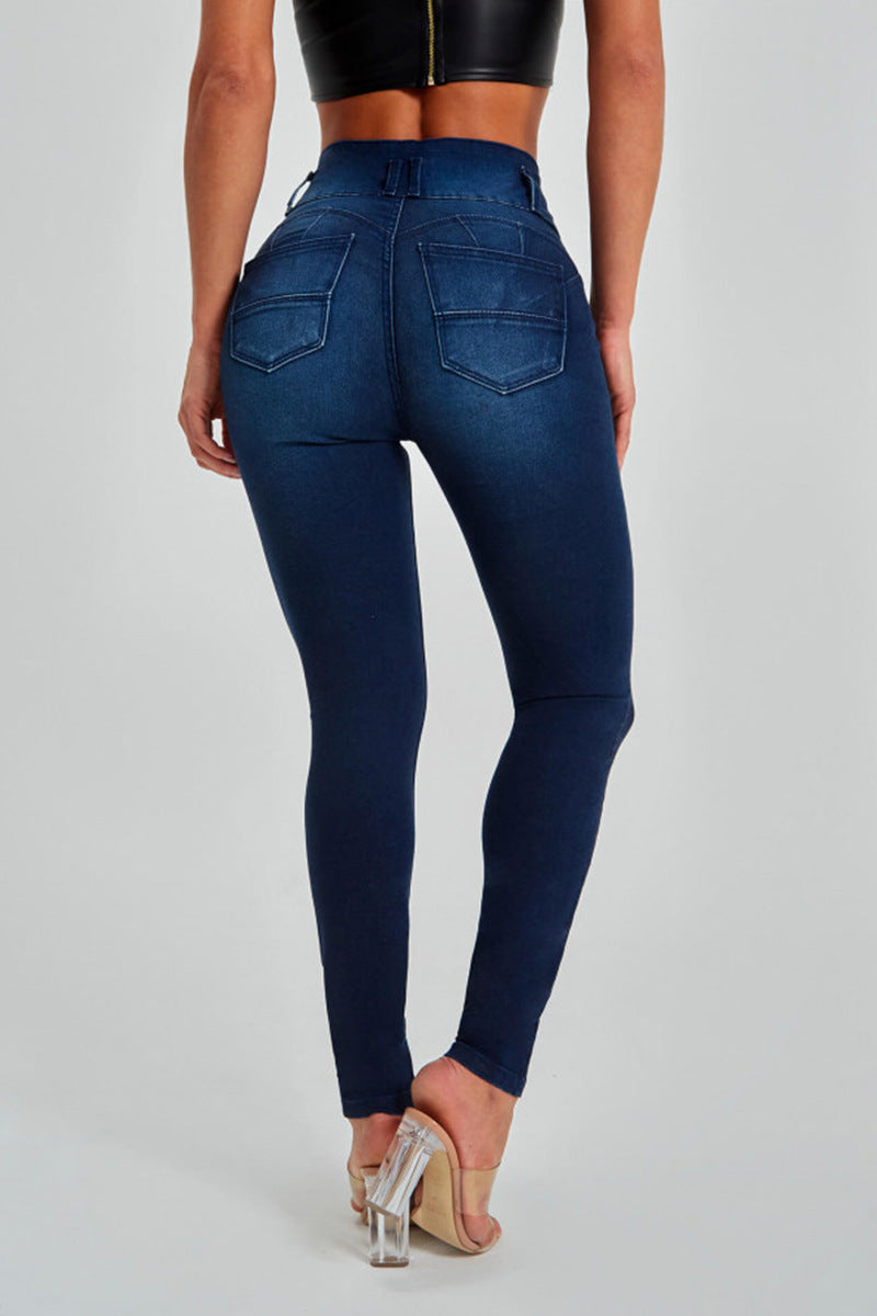 Modische Damen-Skinny-Jeans mit hoher Taille - Komfort und perfekte Passform