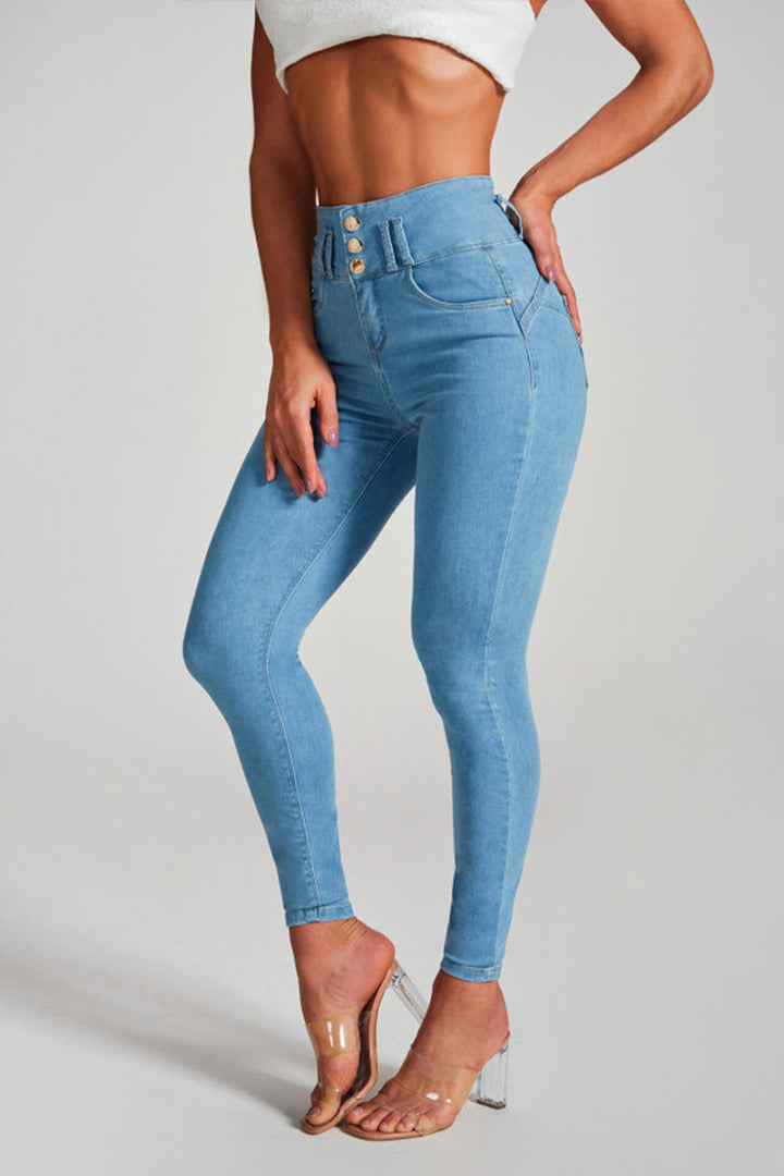 Modische Damen-Skinny-Jeans mit hoher Taille - Komfort und perfekte Passform