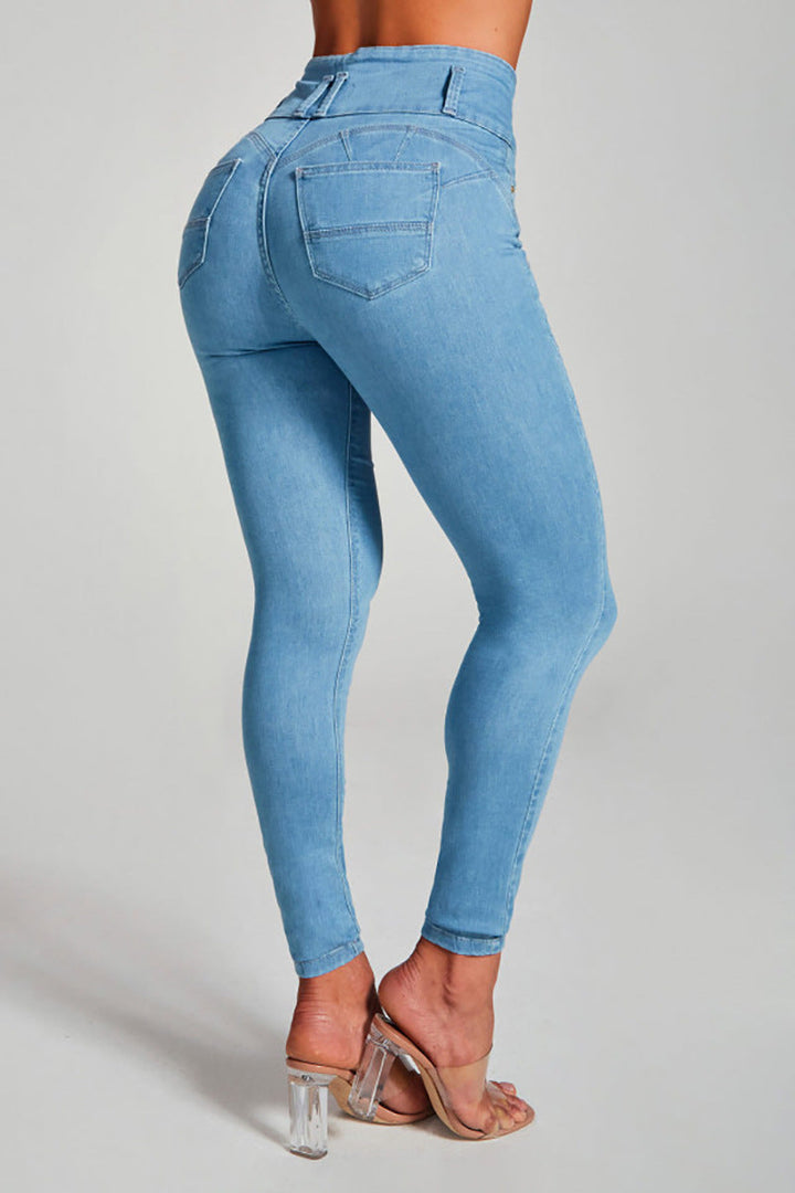 Modische Damen-Skinny-Jeans mit hoher Taille - Komfort und perfekte Passform