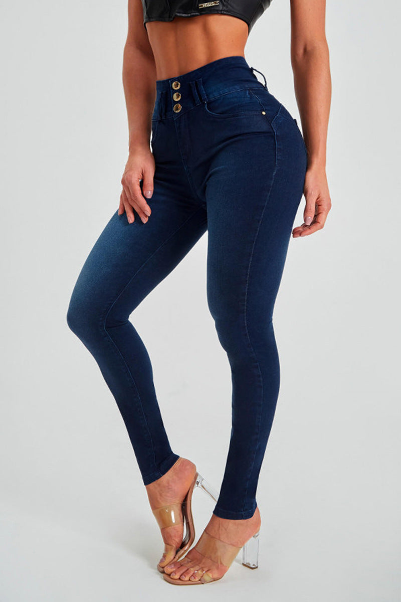 Modische Damen-Skinny-Jeans mit hoher Taille - Komfort und perfekte Passform