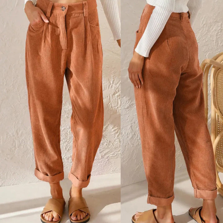 Stylische Damenhose mit hoher Taille für einen eleganten und modischen Look