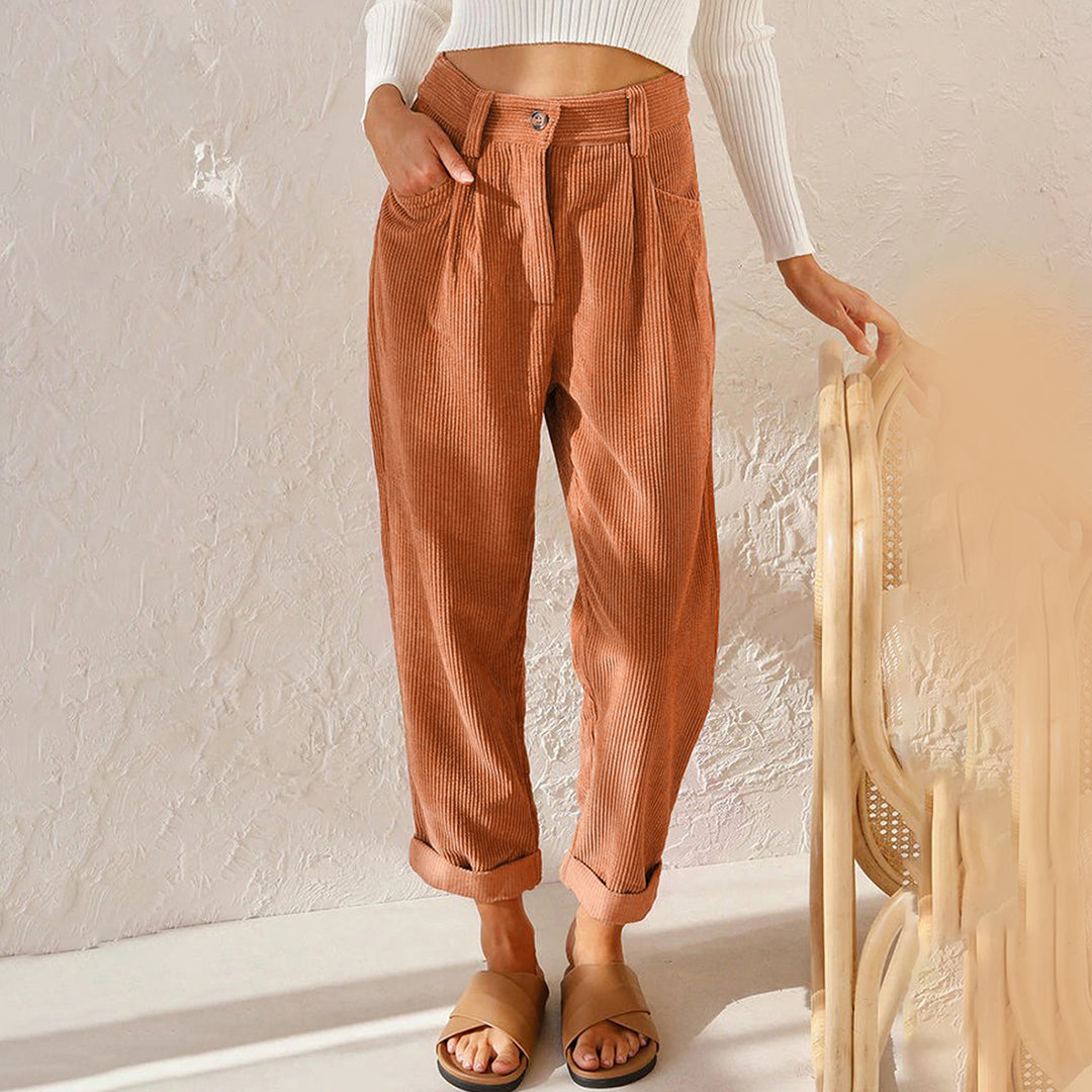 Stylische Damenhose mit hoher Taille für einen eleganten und modischen Look