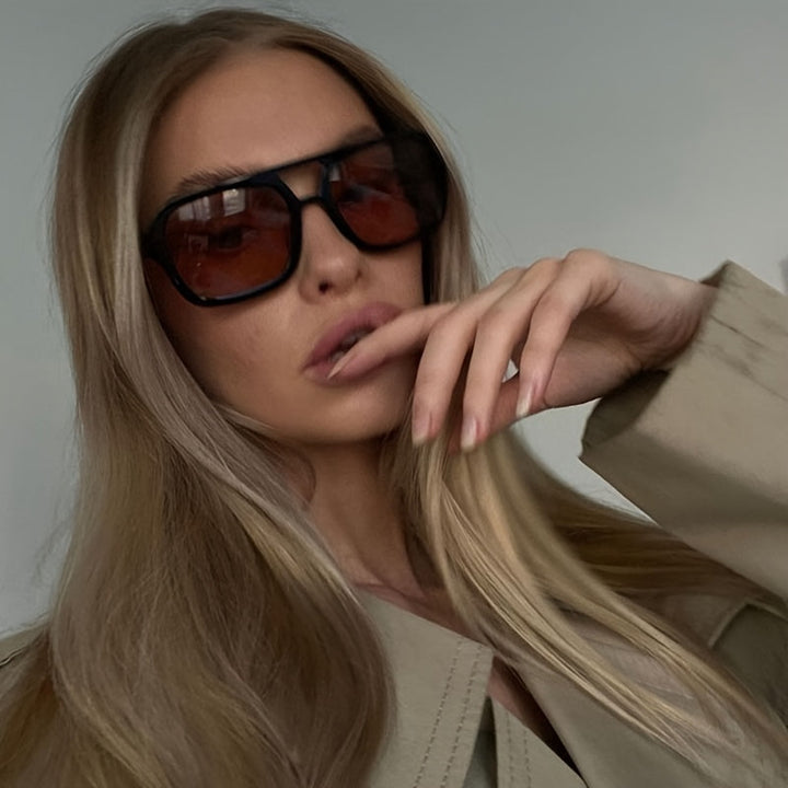 Morena | Trendy Fuореуnte Zonnebril met Geometrisch Montuur voor een Chic en Moderne Look