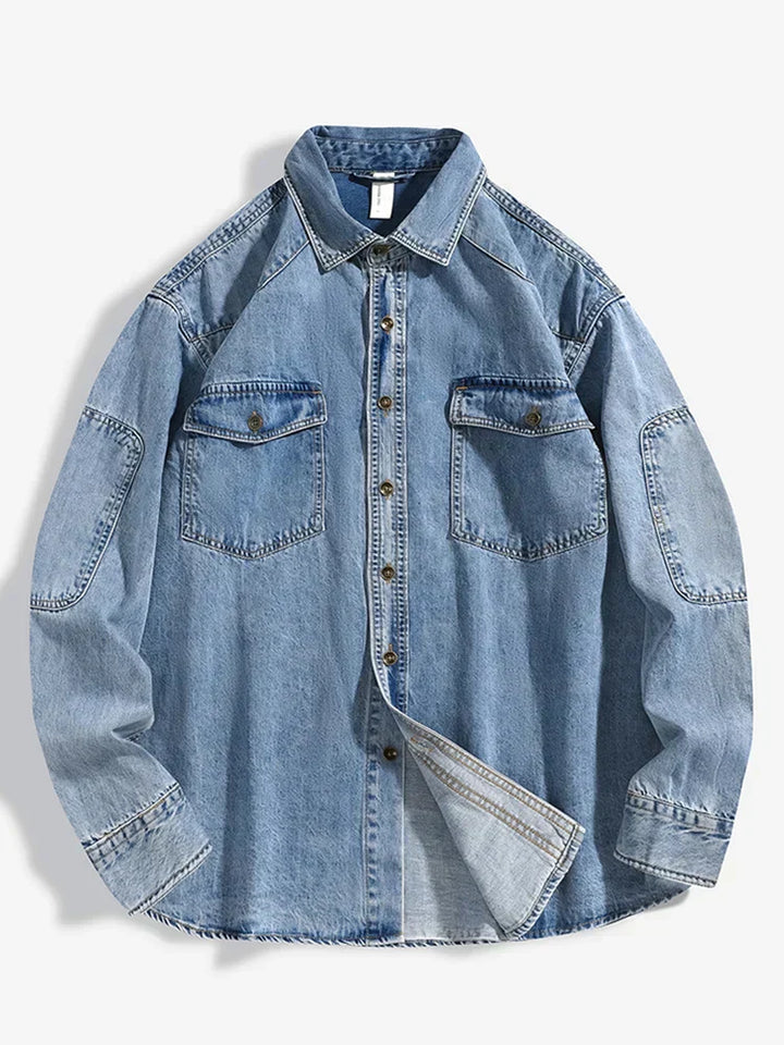 Stylisches und strapazierfähiges Langarm-Denim-Hemd für Herren - die perfekte Wahl für den Alltag