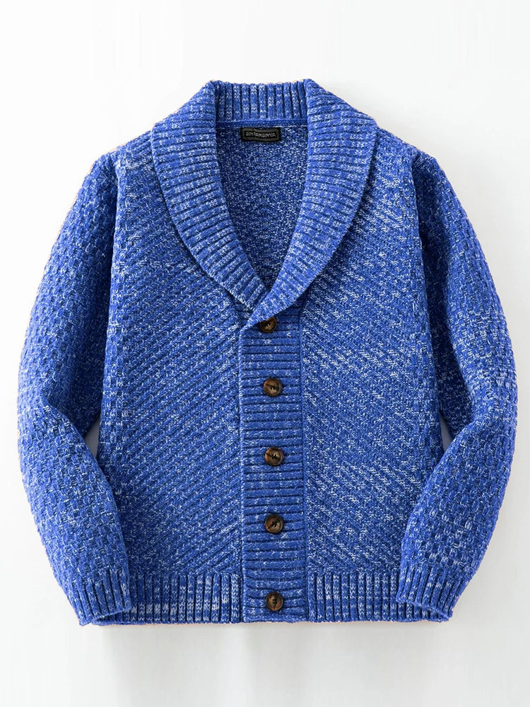 Stilvoller, eleganter Retro-Strickpullover für Männer mit einzigartigen Details