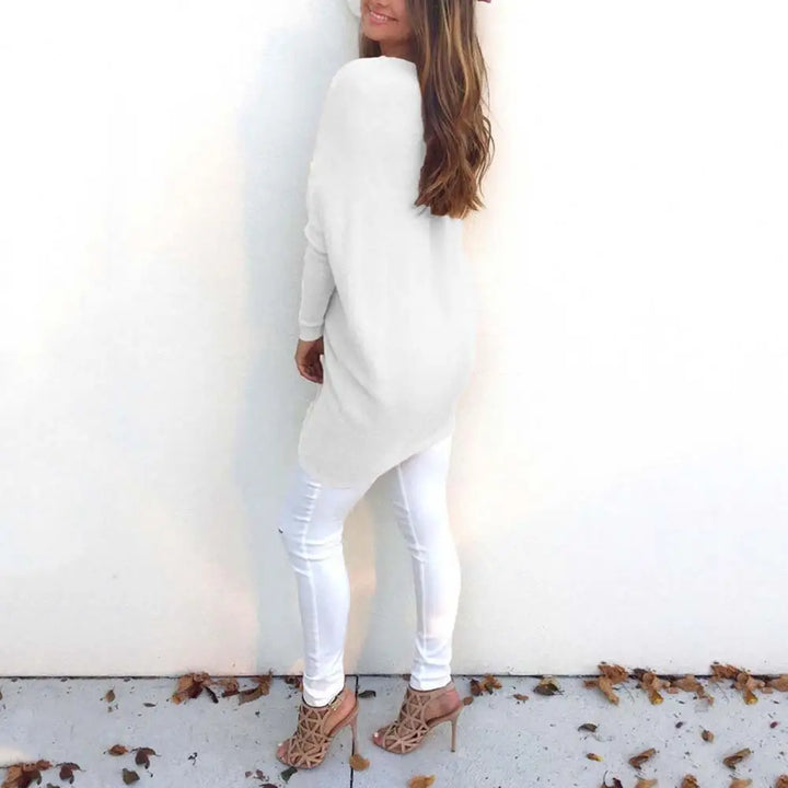 Modischer mittellanger Damenpullover für einen eleganten und stilvollen Look