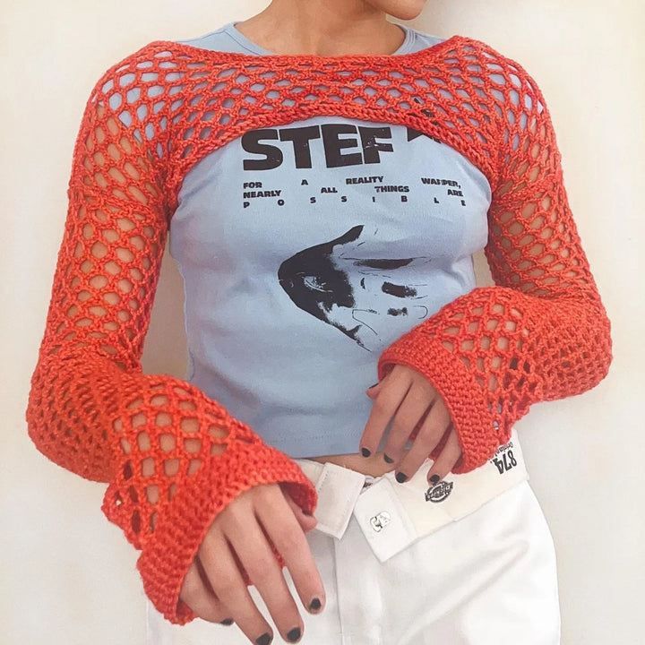 Modisches Damentop aus feinem Netz für modische Frauen