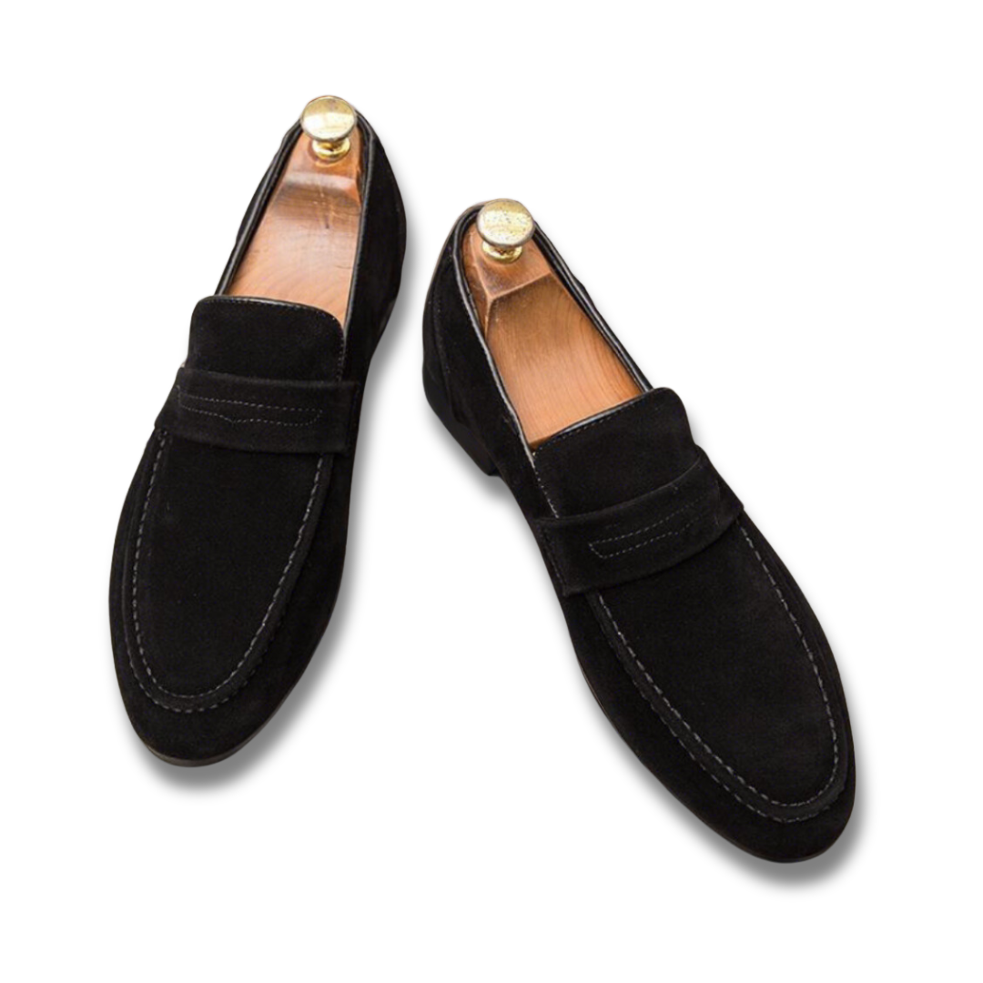 Elegante Herren-Slipper mit modischem Wildlederriemen
