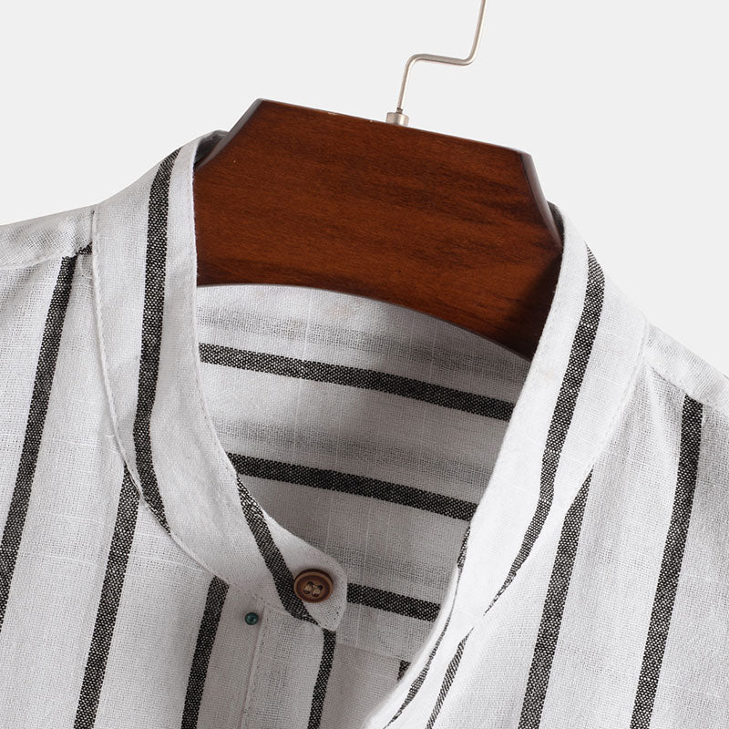 Stilvolles und elegantes Herren-Premiumhemd mit trendigem Santorini-Muster