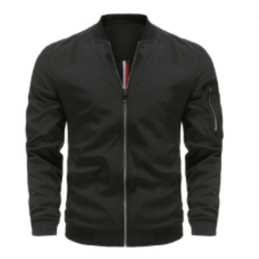 Elegante Herren-Bomberjacke mit Reißverschluss - ein zeitloser und klassischer Stil